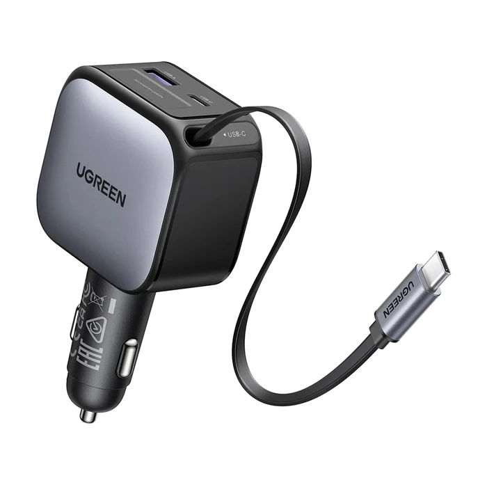 UGREEN Φορτιστής Αυτοκινήτου EC603 90W 3A Γρήγορης Φόρτισης με 1xUSB 1xType C