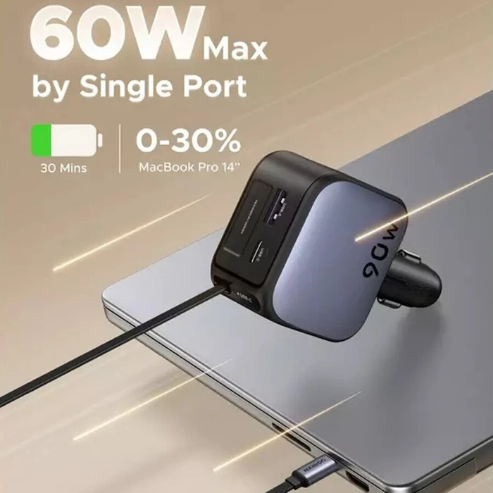 UGREEN Car Charger EC603 90W Fast Charging with 1xUSB and 1xType C