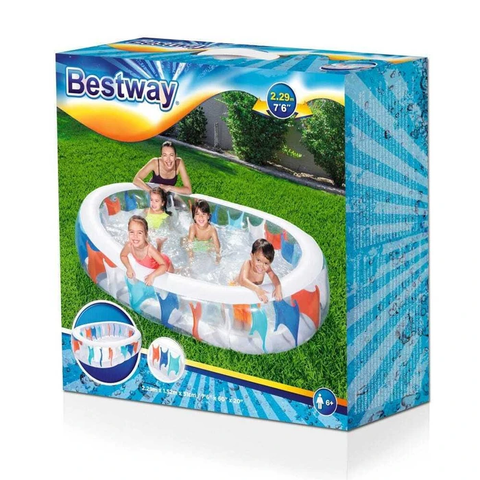 Bestway Φουσκωτή Πισίνα Πολύχρωμο 229 x 152 x 51 cm