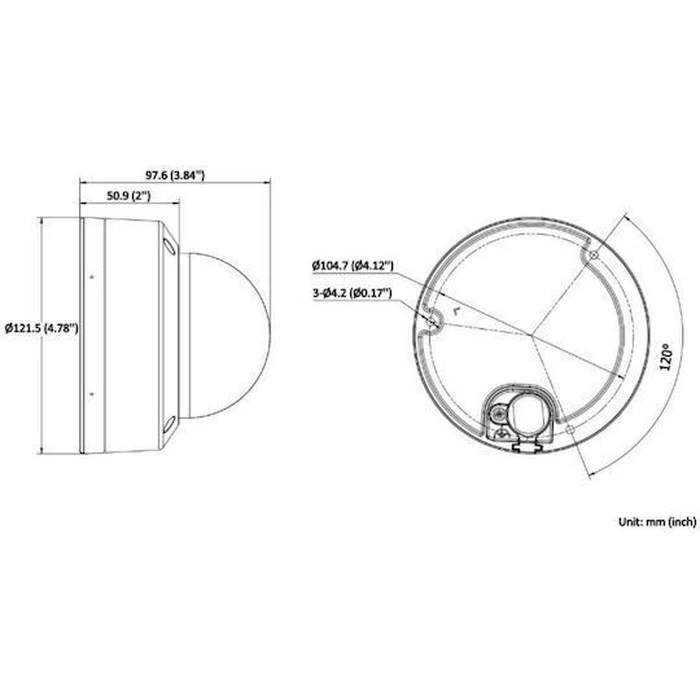 Hikvision DS-2CD2743G2-LIZS2U IP Surveillance Dome Camera Full HD+ 4MP with Built-in Microphone and 2.8-12 mm Varifocal Lens