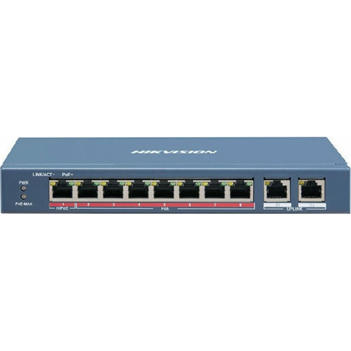 Hikvision DS-3E0310P-E/M Unmanaged L2 PoE+ Switch με 10 Θύρες Ethernet