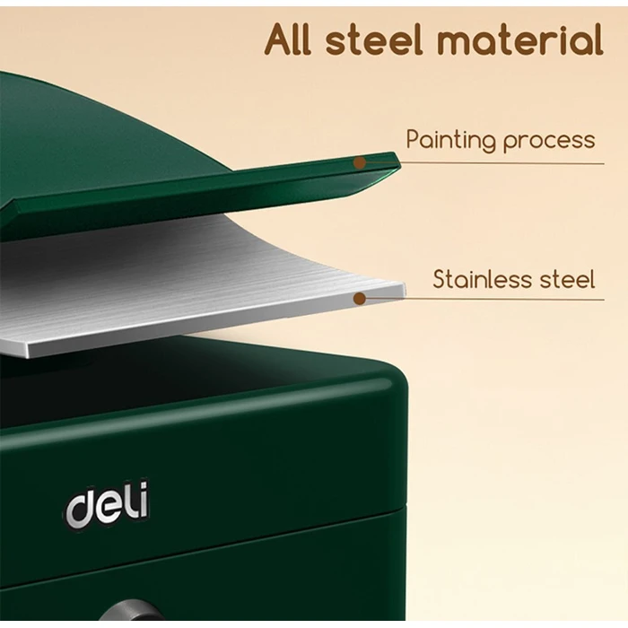 DELI Portable Mini Cash Box Green ET504