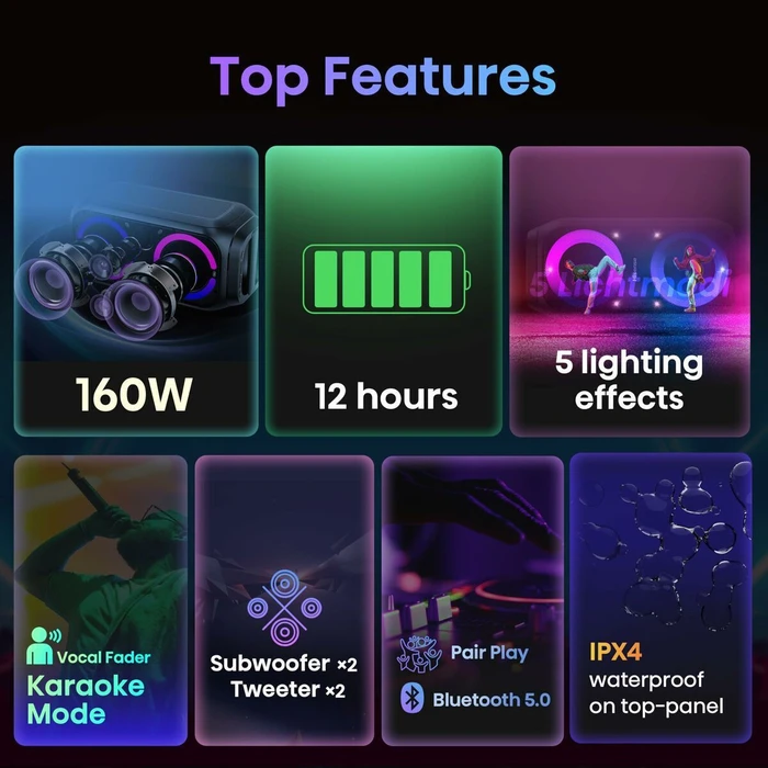 Hisense Bluetooth Speaker Party Rocket 160 Black