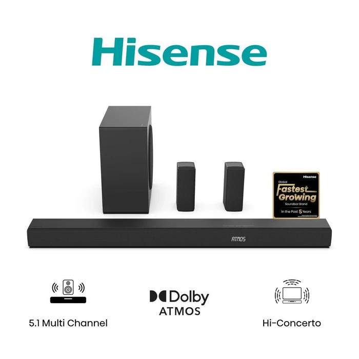 Hisense Soundbar Speaker System AX5100Q 580 W Black