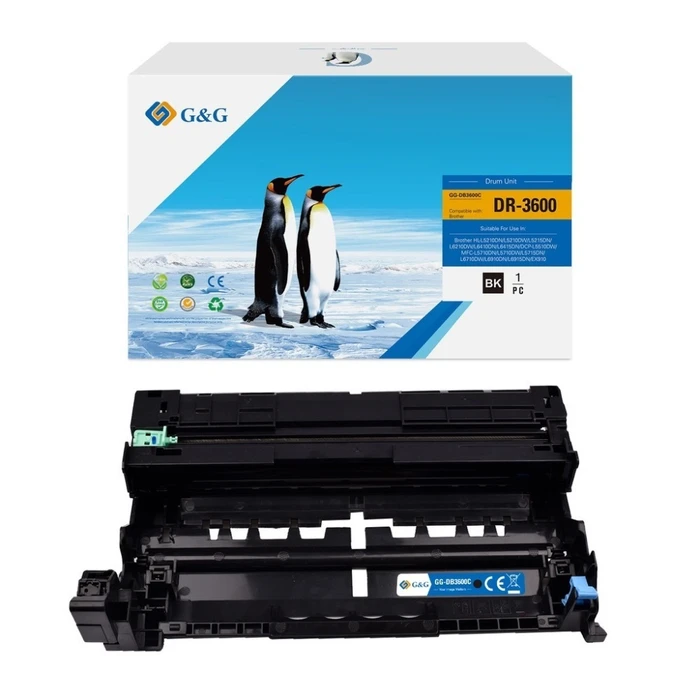 G&G Drum Unit DR3600 - Replacement Drum for Brother Printers