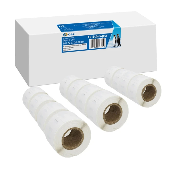 G&G Ετικέτες 12 x 130 τεμ. για DYMO 99010 / S0722370