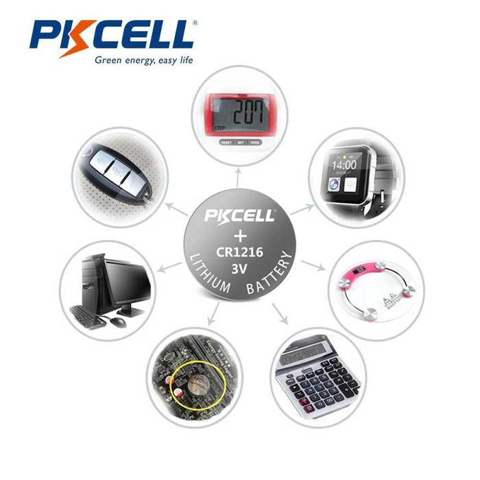 Button Lithium Battery Pkcell CR1216-1B
