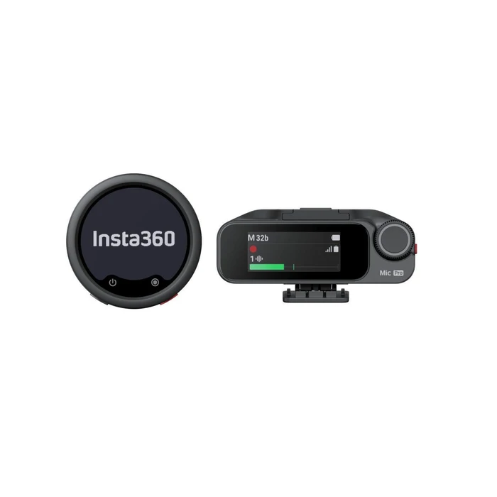 Insta360 Mic Pro (1TX + 1RX) - Wireless Microphone System (1 Transmitter + 1 Receiver)