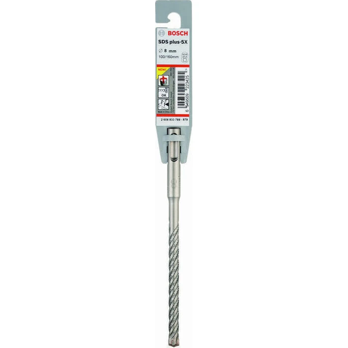 Bosch Τετράκοπο Διαμαντοτρύπανο SDS Plus για Δομικά Υλικά 8x100mm (2608833789)