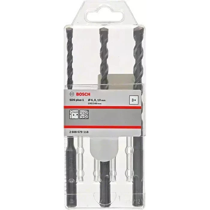 Σετ Τρυπανιών Bosch SDS Plus 6/8/10 - Τρυπάνια για σκυρόδεμα (MPN 2608579118)