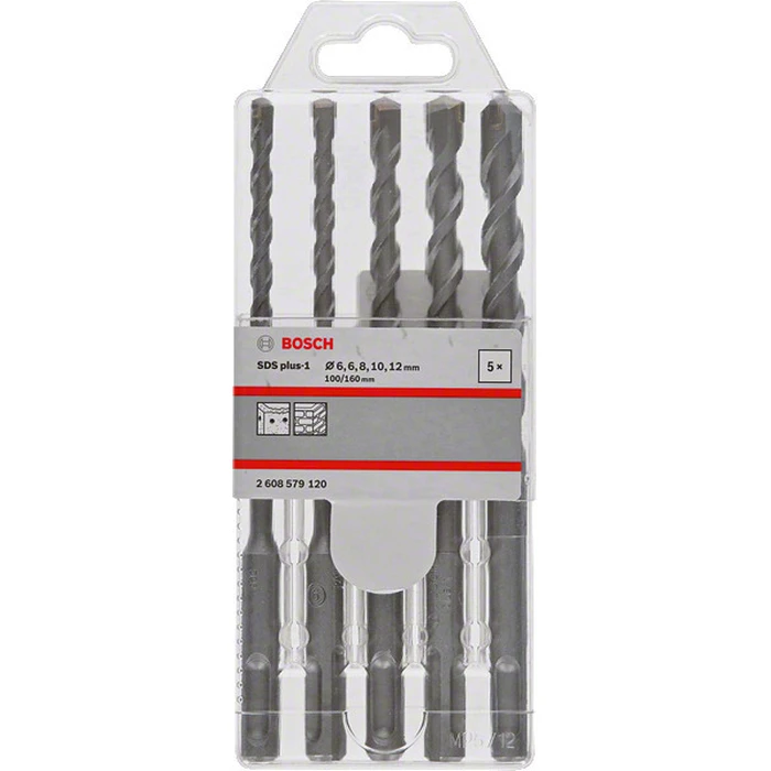 Bosch Σετ 5 Διαμαντοτρύπανα SDS Plus για Δομικά Υλικά και Μέταλλο (2608579120)