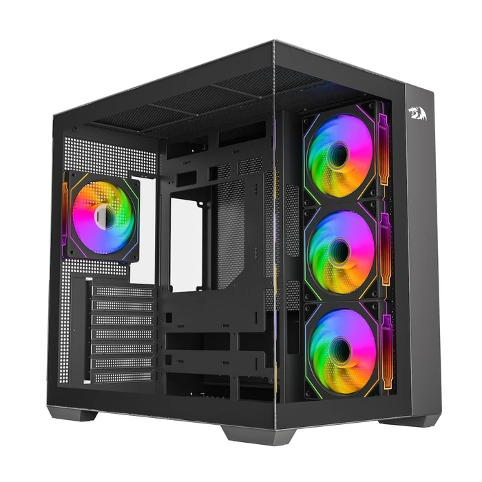 Redragon EVO ARGB GC-623-PRO Midi Tower PC Case (Black) — Tempered Glass & ARGB