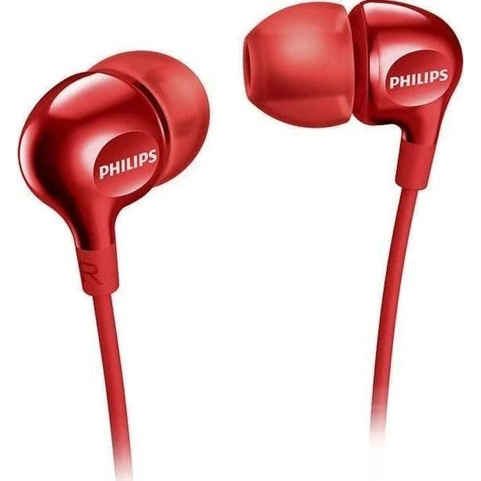 Philips SHE3555 Earbuds Handsfree με Βύσμα 3.5mm Κόκκινο