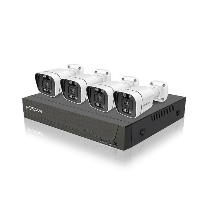 Foscam FN9108E-B4-2T Σετ Παρακολούθησης 4 Καμερών με Καταγραφέα, Λευκό