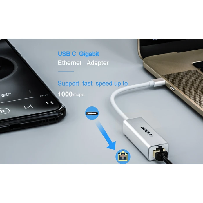 EDUP EP-9802 Αντάπτορας USB-C σε Ethernet Gigabit 10/100/1000 Mbps