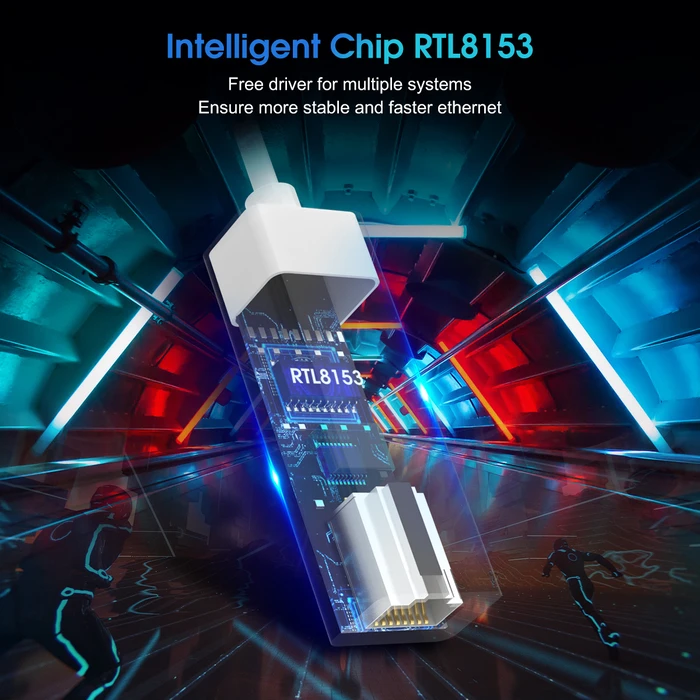 EDUP EP-9802 Αντάπτορας USB-C σε Ethernet Gigabit 10/100/1000 Mbps