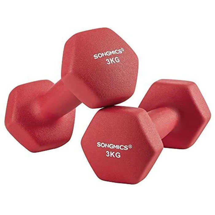 SONGMICS Αλτήρες Σετ 2 3 κιλών Κόκκινο SYL66RD
