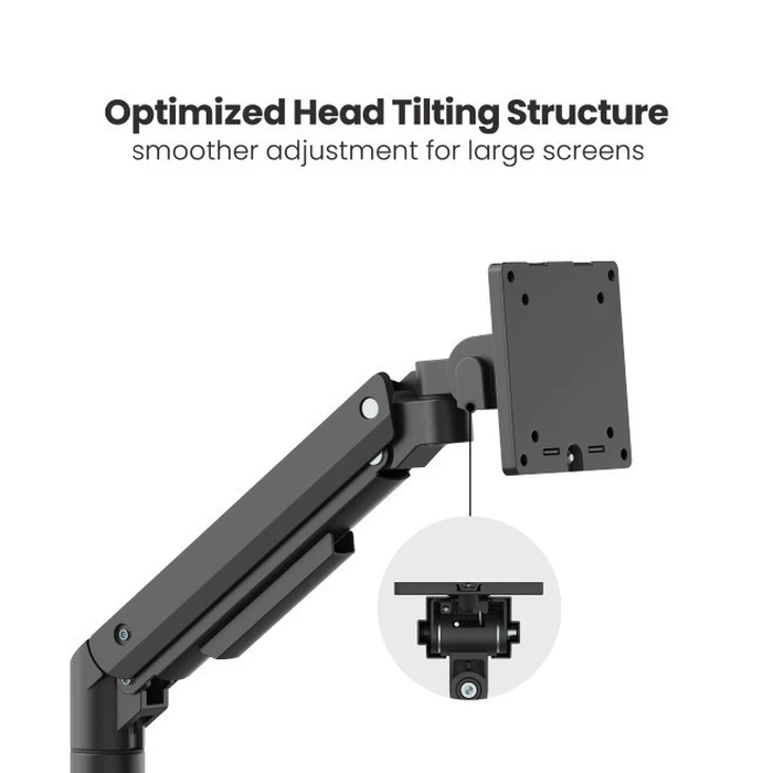 Brateck Desk Monitor Arm Gas Spring up to 49" LDT69-C012