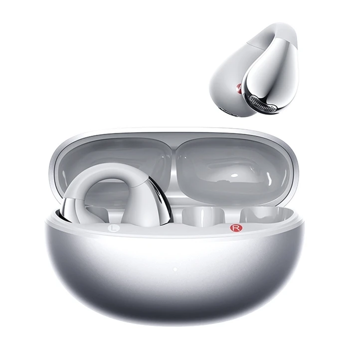 QCY Open Ear Bluetooth Earbuds Crossky C30S Silver LDAC AAC SBC