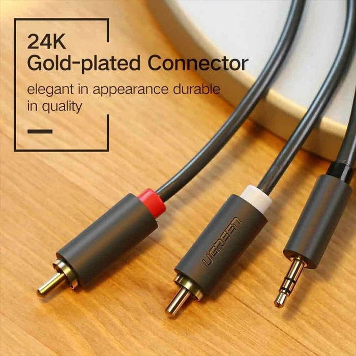 Ugreen Καλώδιο ήχου 3.5mm male σε 3.5mm male Μαύρο 1m 10772