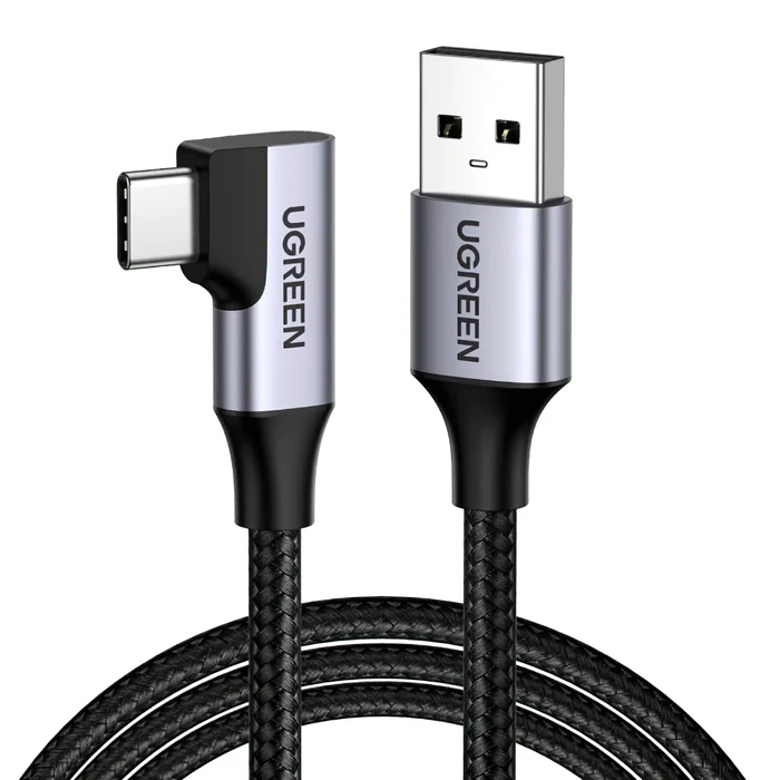 USB Cables UGREEN Angle USB to USB-C Cable US385 3A 1m Black