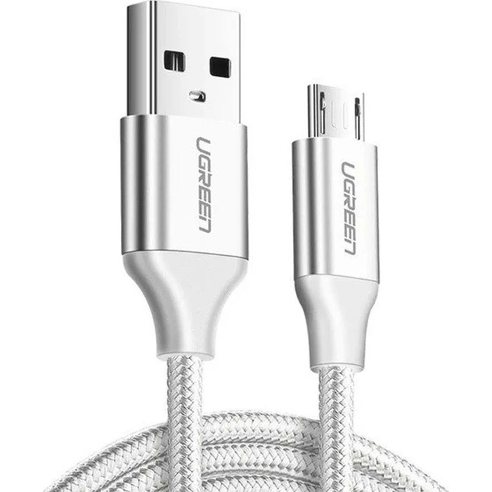 UGREEN Καλώδιο Micro USB QC 3.0 2.4A 2m Λευκό 60153