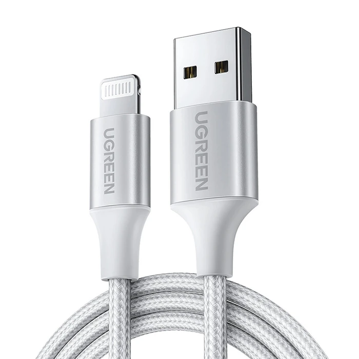 UGREEN Καλώδιο Lightning σε USB 2.4A US199 1.5m ασημί 60162