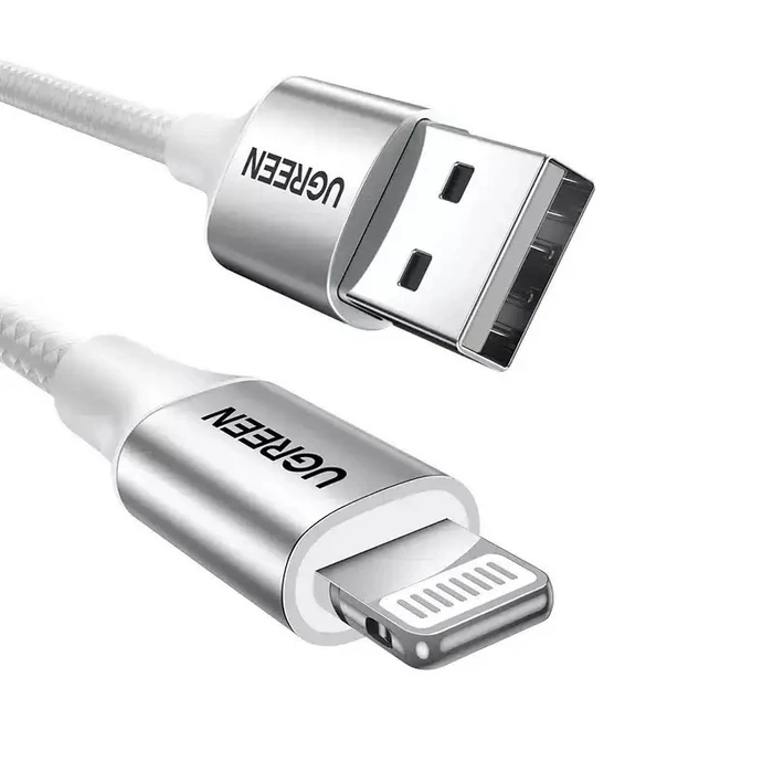 UGREEN Καλώδιο Lightning σε USB 2.4A US199 1.5m ασημί 60162