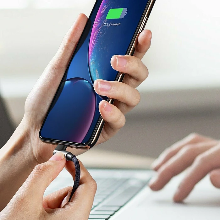 Ugreen Καλώδιο USB σε Lightning Κάθετο MFi 1m Μαύρο 60521