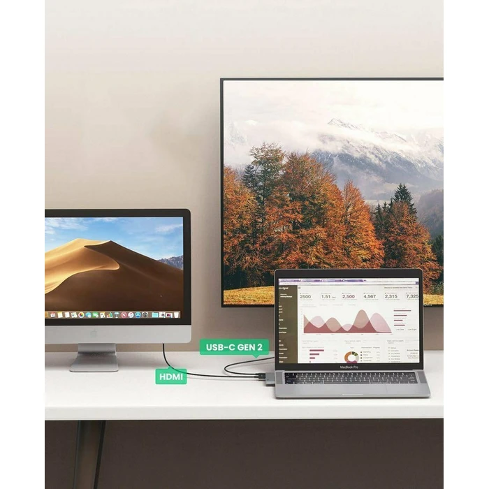 UGREEN Προσαρμογέας Hub 2xUSB C σε 3x USB 3.0 HDMI 60559