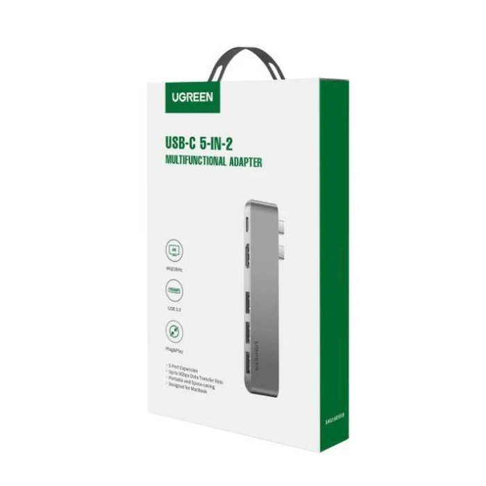 UGREEN Προσαρμογέας Hub 2xUSB C σε 3x USB 3.0 HDMI 60559