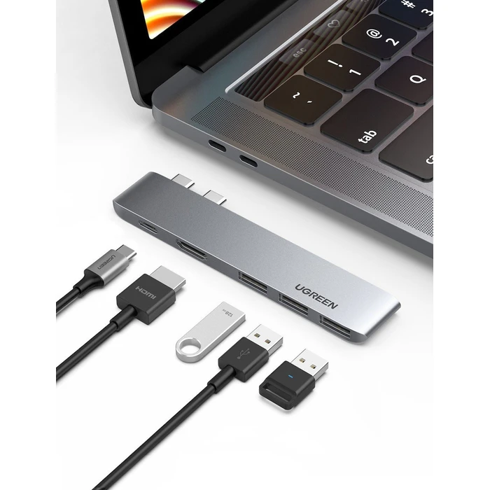 UGREEN Προσαρμογέας Hub 2xUSB C σε 3x USB 3.0 HDMI 60559
