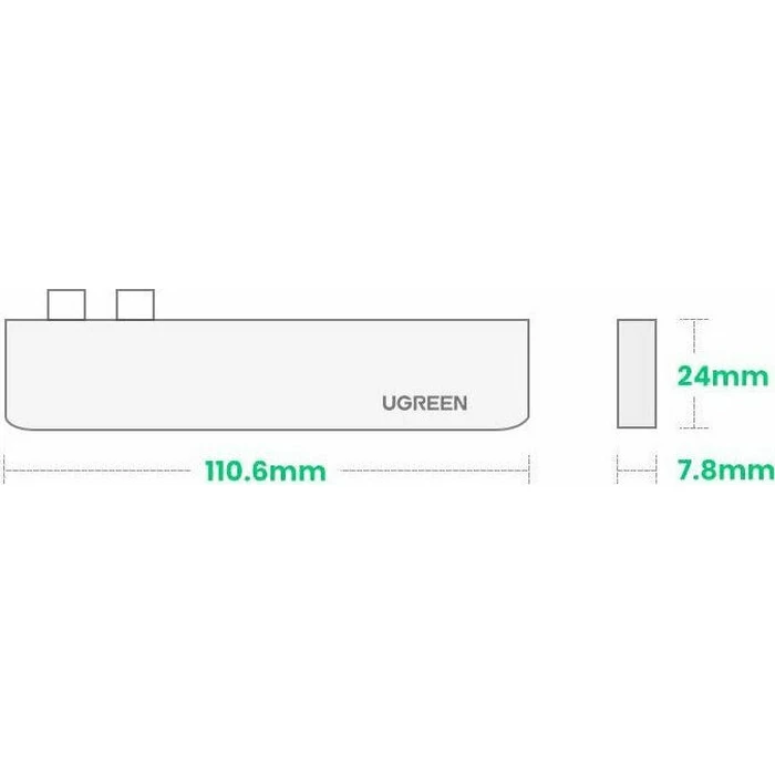 UGREEN Προσαρμογέας Hub 2xUSB C σε 3x USB 3.0 HDMI 60559