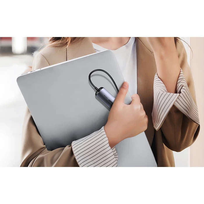 UGREEN Hub Adapter CM418 USB C to 2x USB HDMI RJ45 PD 100W Γκρι