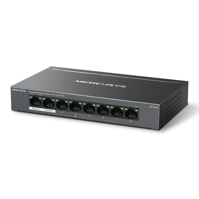 ROUTER MERCUSYS MS108GP 8-Port Gigabit desktop switch with 7 PoE+ ports