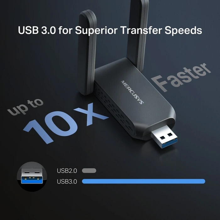 Mercusys Wireless USB Adapter Wi Fi 7 BE6500 High Gain MA37BEH