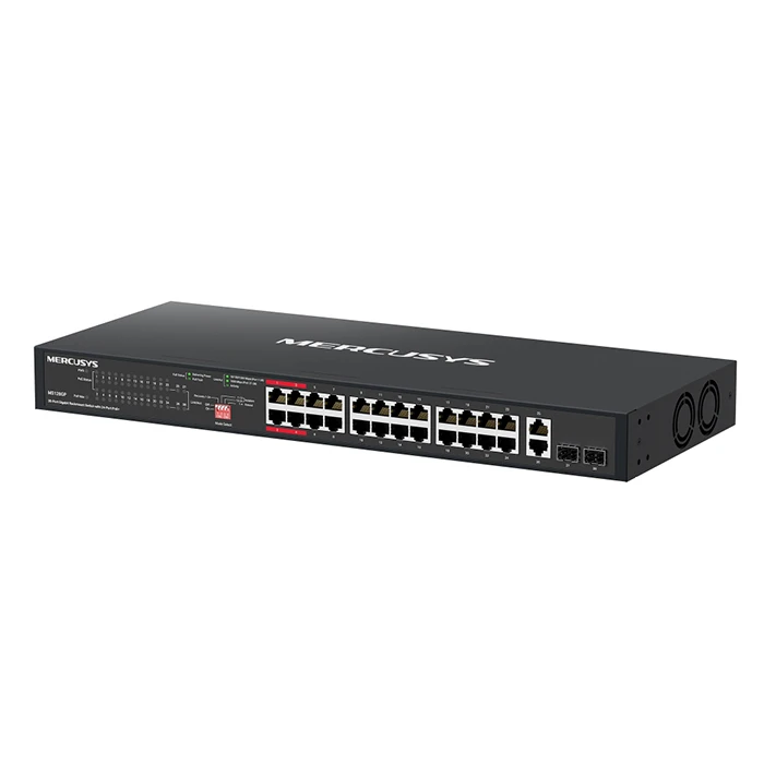 MERCUSYS Network Switch Gigabit Rackmount 28-Port with 24-Port PoE MS128GP