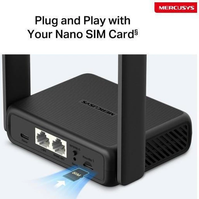 Mercusys MB113-4G 4G LTE Router (Nano SIM, Διπλής Ζώνης AC1200)