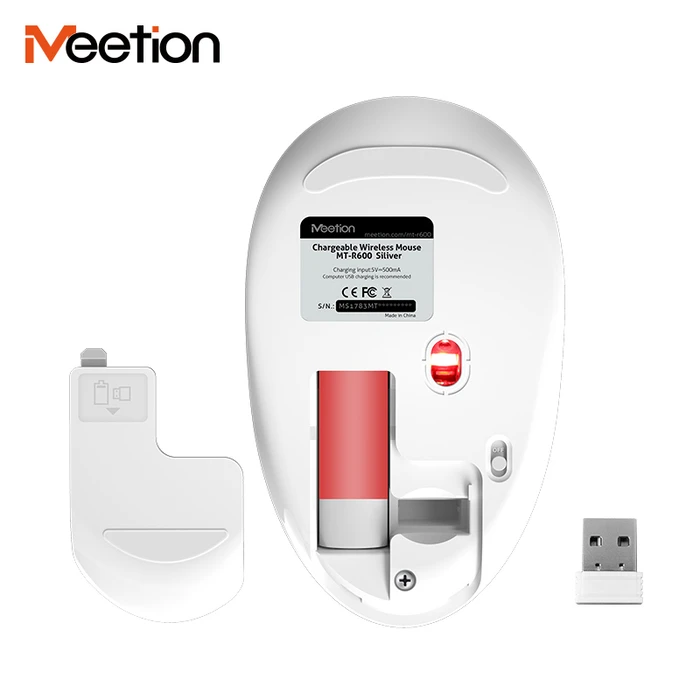 Meetion Ποντίκι MT R600 2.4G Ασύρματο Μαύρο