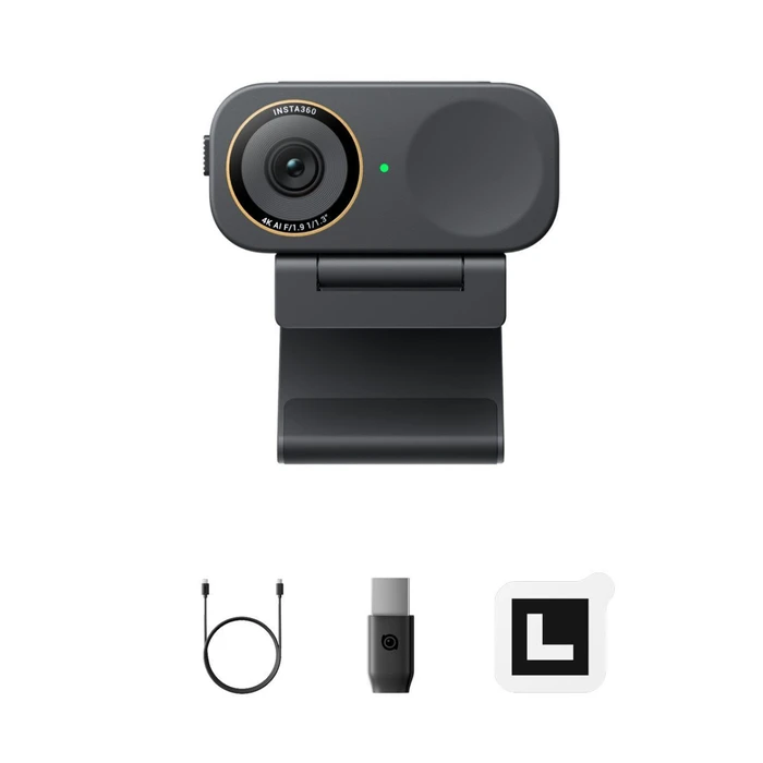 Webcam Insta360 Link 2C Pro Black 4K HDR AI Noise Canceling AI Track-Frame Dual Mic