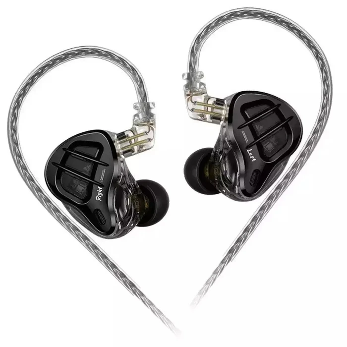 KZ Ακουστικά Ψείρες In Ear ZAR Μαύρα