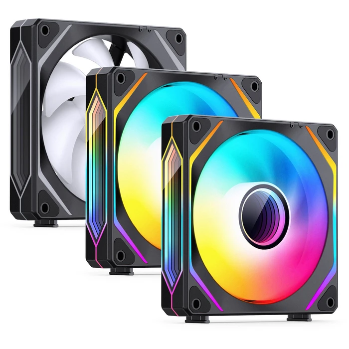 Jonsbo ZL-120B PWM ARGB 120mm Case Fan 3-pack (Black)
