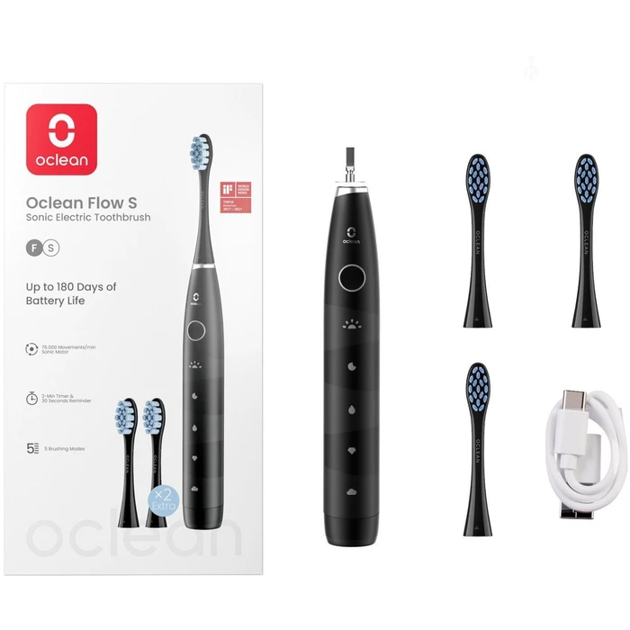 Oclean Flow S - Black Electric Toothbrush