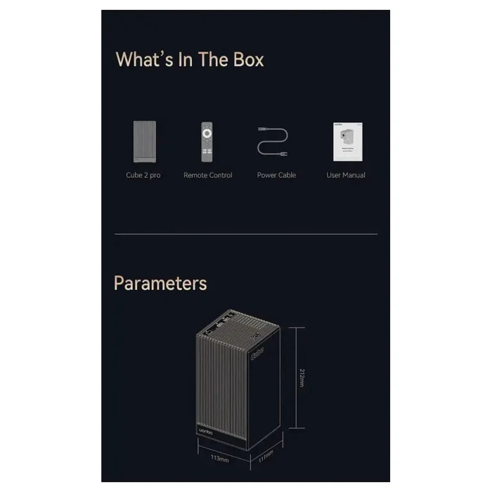 WANBO CUBE 2 PRO Blue Projector 500 ANSI Android TV 11 Gimbal