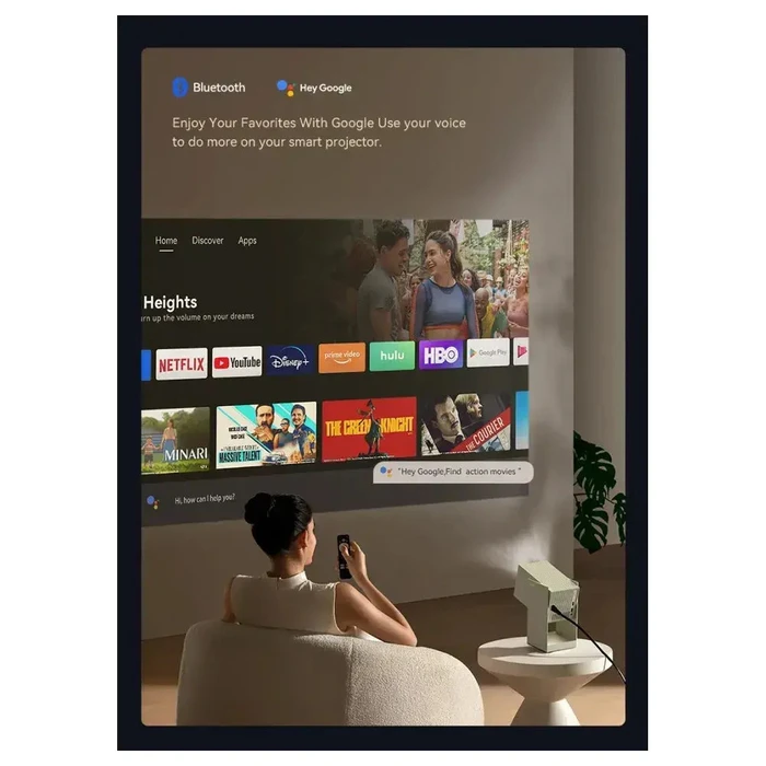 WANBO CUBE 2 PRO Blue Projector 500 ANSI Android TV 11 Gimbal