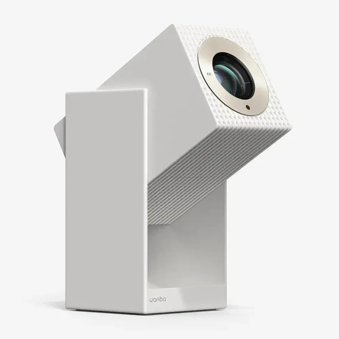 WANBO CUBE 2 PRO White Projector — 500 ANSI Lumens, Full HD, Android TV 11, Gimbal