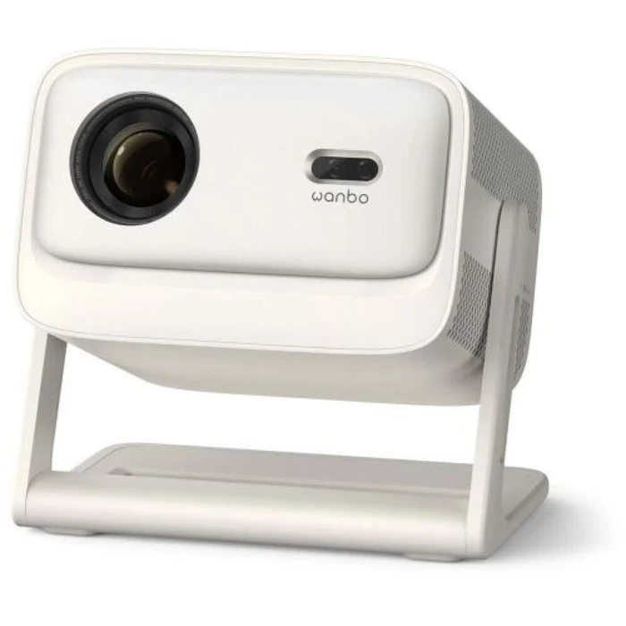 WANBO Vali 1 Pro Beige Projector — 900 ANSI Lumens, Full HD 1920x1080, Android TV 14, Chromecast Built-in, Dolby Audio, MEMC, Gimbal