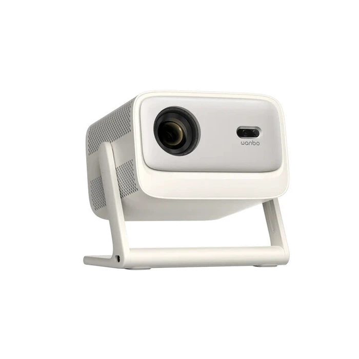 WANBO Vali 1 Pro Beige Projector — 900 ANSI Lumens, Full HD 1920x1080, Android TV 14, Chromecast Built-in, Dolby Audio, MEMC, Gimbal