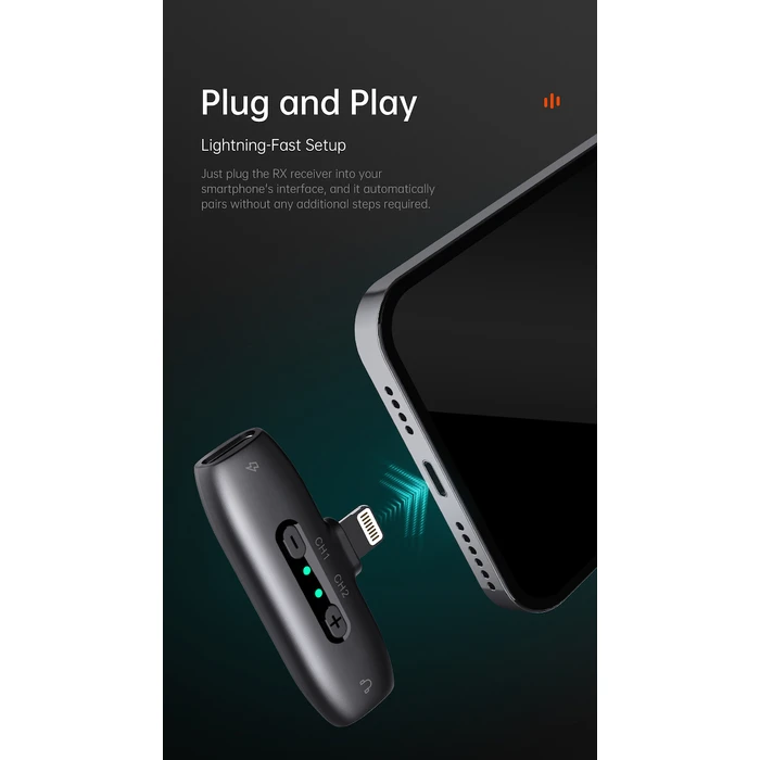 Hohem MIC-01 Type-C Ασύρματο Δυναμικό Μικρόφωνο Πέτου, Clip-On για Φωνητικά