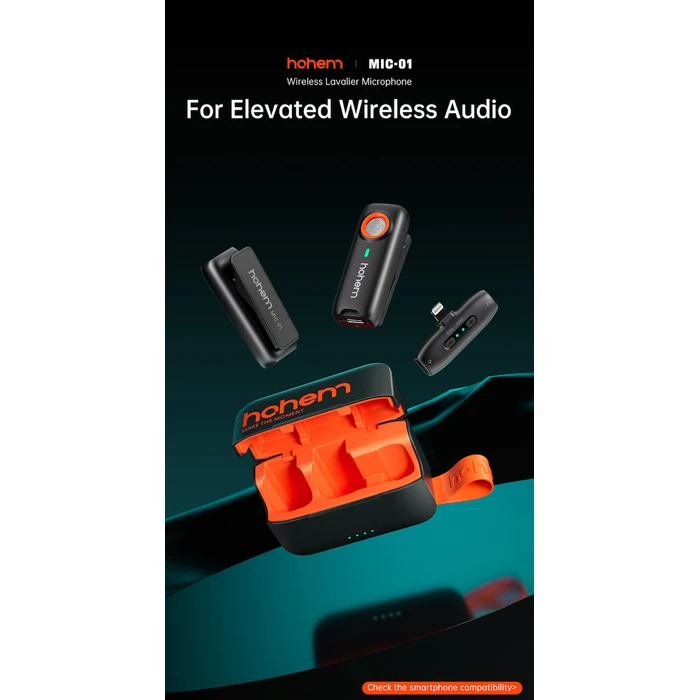 Hohem MIC-01 Type-C Ασύρματο Δυναμικό Μικρόφωνο Πέτου, Clip-On για Φωνητικά